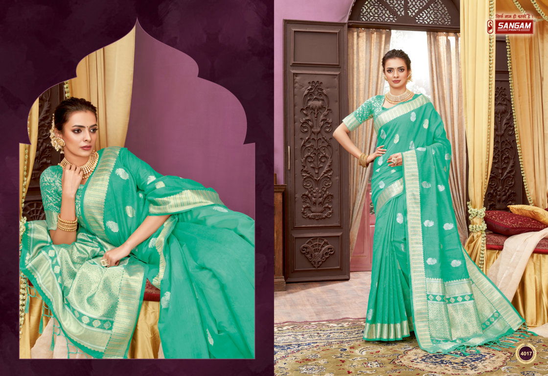 Sangam Laddo Festive Wear Designer Fancy Cotton Handloom Saree Collection